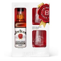 JIM BEAM WHITE+2 PAHARE 40% 0.7L, 6 VAP/BAX