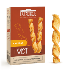 LA FABRIQUE - SPIRALE DE FOIETAJ CU UNT SI BRANZA CHEDDAR 100G (TWIST CHEDDAR BUTTER), 12BUC/BAX
